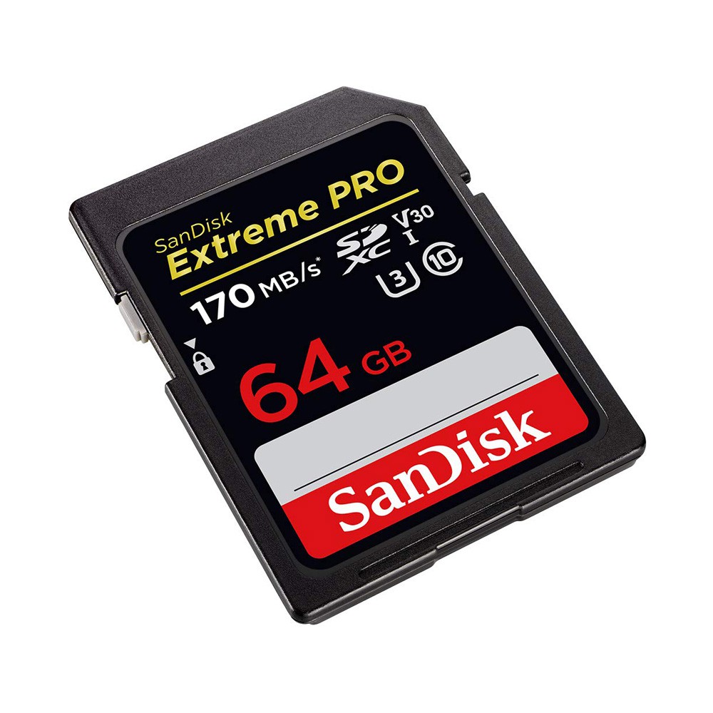 Thẻ nhớ Máy Ảnh SDXC SanDisk Extreme Pro 64GB class10 U3 V30 170MB/s - Tốc độ cao