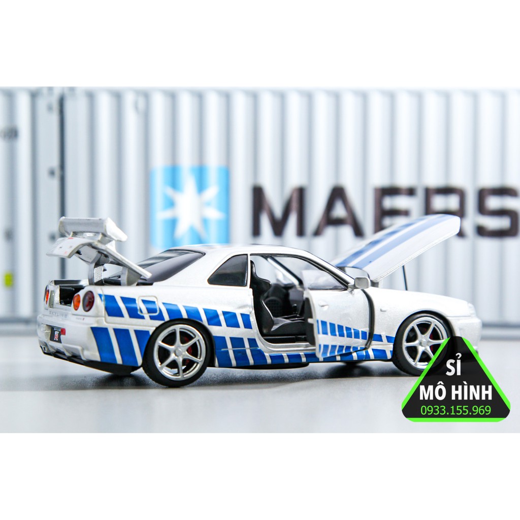 [ Sỉ Mô Hình ] Mô hình xe đua Nissan Skyline GTR phim Fast and Furious 1:32