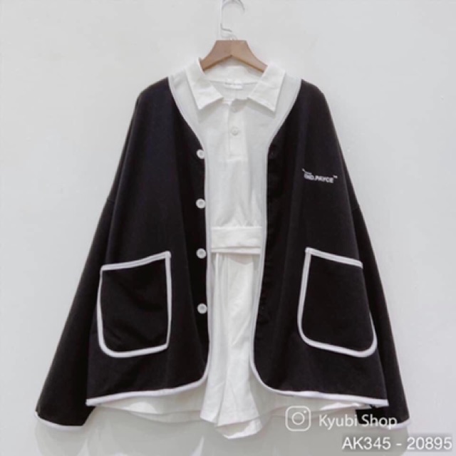 Áo Cardigan Nữ Nỉ Ngoại Form Rộng Hàng QC Chất Đẹp Dày Dặn Áo Khoác Cardigan Nỉ in END - AK345