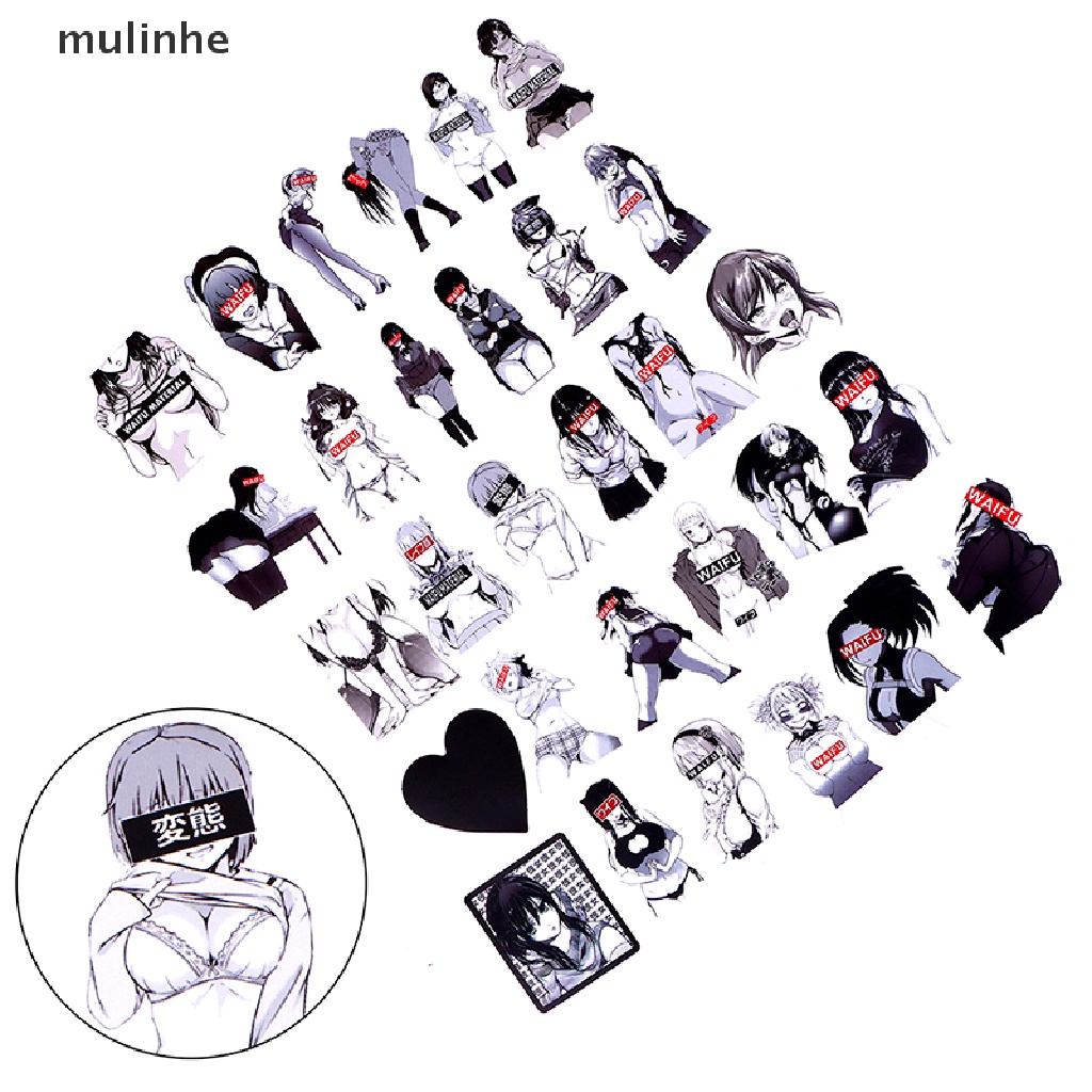 Set 30 Sticker Hình Phim Hoạt Hình Anime Xinh Xắn Dùng Để Trang Trí Laptop