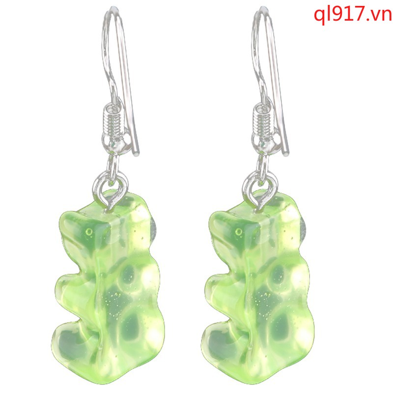 1 Cặp Bông Tai Hình Gấu Gummy Mini Dễ Thương