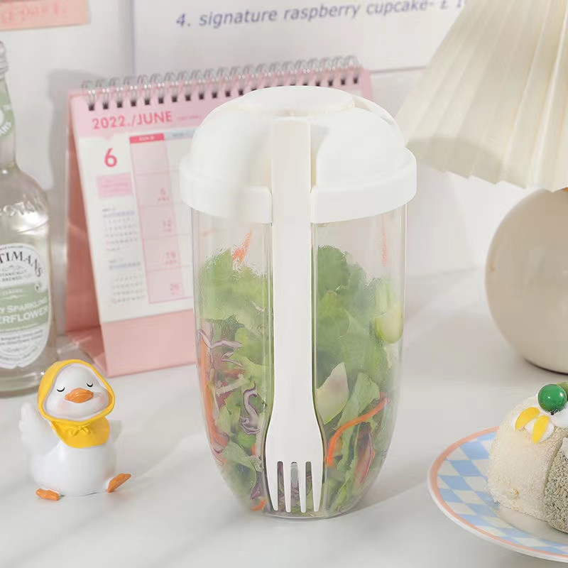 Bộ Tô 1000ML Đựng Salad / Ngũ Cốc / Sữa Chua Tươi Kèm Nĩa Tiện Dụng