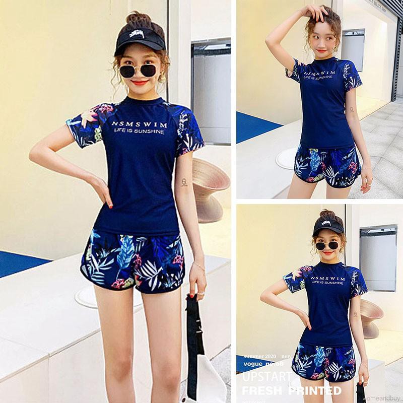 Bộ đồ bơi thể thao tay ngắn dáng ôm phong cách Hàn Quốc thời trang | BigBuy360 - bigbuy360.vn