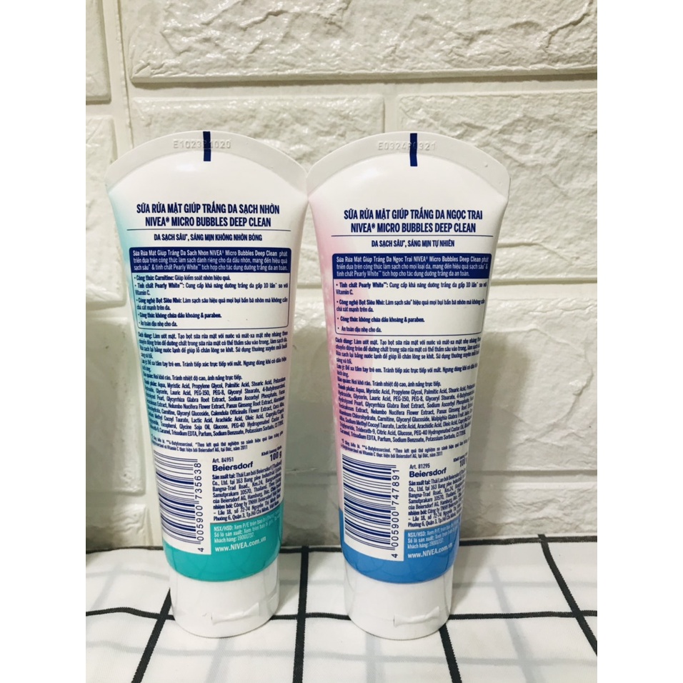 Sữa Rửa Mặt Sáng Da Sạch Nhờn Giảm Mụn NIVEA 100g