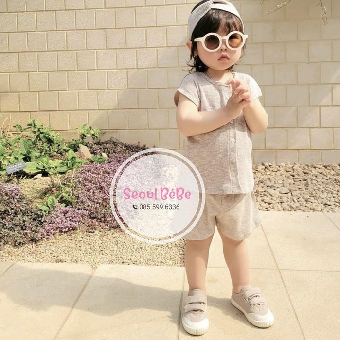 Bộ sát nách Mizz bst Peekaboo toddler size chất mềm đẹp phù hợp với mùa hè năng động cho bé yêu, made in Korea