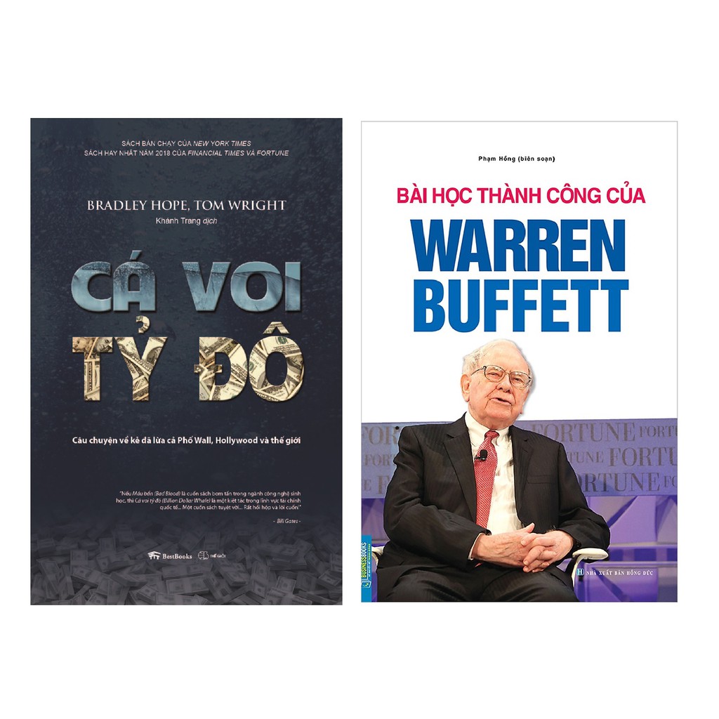 Sách -Combo Cá Voi Tỷ Đô - Câu Chuyện Về Kẻ Đã Lừa Cả Phố Wall + Bài Học Thành Công Của Warren Buffett + Tặng Bookmark