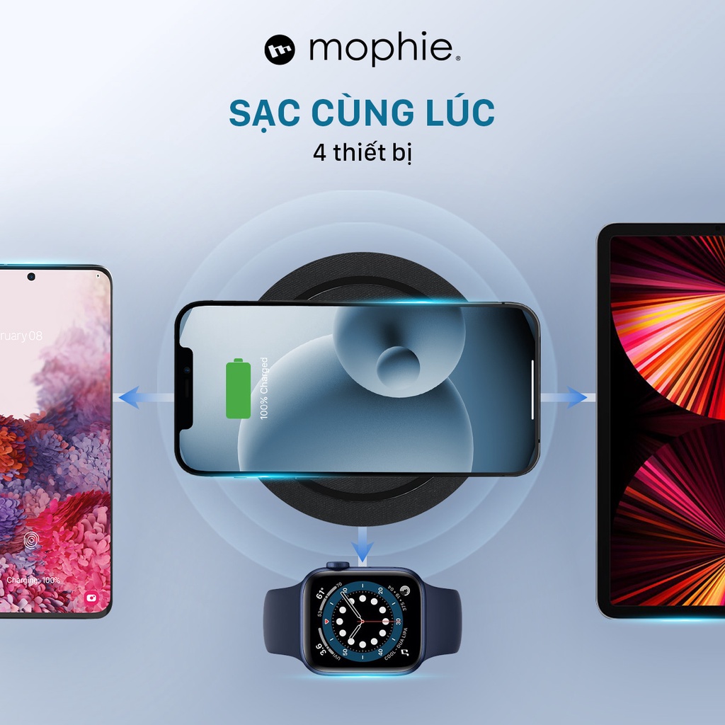 Bộ Hub sạc không dây đa năng Mophie