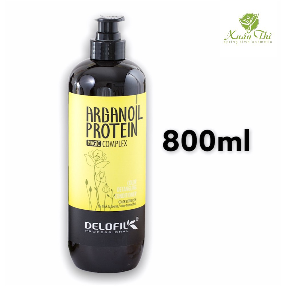 Dầu gội xả phục hồi dưỡng ẩm Delofil Arganoil Protein 800mlx2