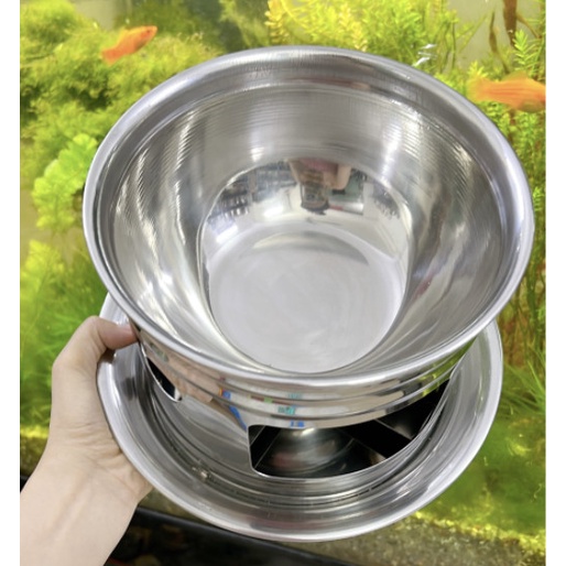 Nồi lẩu 1 người ăn INOX + bếp cồn - Bếp inox Tiến Thành chuyên dùng cho quán ăn