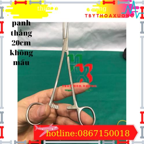 Panh Y Tế, Panh Gắp Phẫu Thuật, Pen Kẹp Y Tế, Panh Thẳng Không Mấu 20cm - Hàng Pakistan