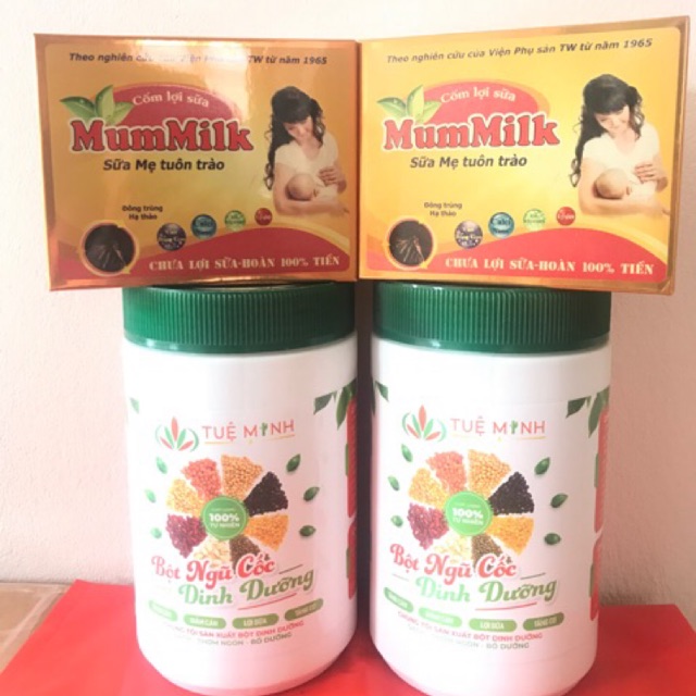 [SIÊU LỢI SỮA] 2 ngũ cốc và 2 cốm MumMilk đông trùng hạ thảo