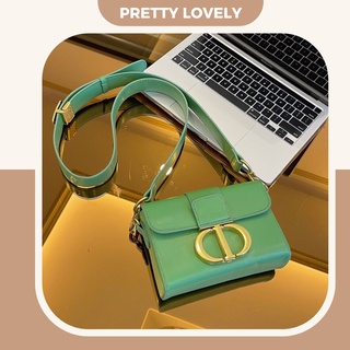 Túi đeo chéo nữ túi công sở túi chéo nữ túi nắp khóa CD xanh micro pretty lovely shop - E33