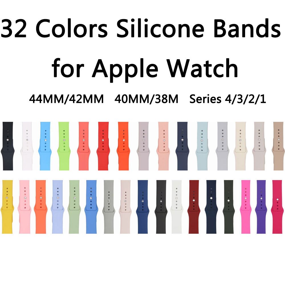 Dây Đeo Silicon Mềm Cho Đồng Hồ Apple Watch 44 / 42 / 40 / 38mm Series 6 Se 5 4 3 2 T500 T600S W26 W46