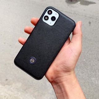 Ốp lưng da đen iPhone 6 Plus / 6S Plus / 7 Plus / 8 Plus / X / XS / XS Max / 11 / 11 Pro / 11 Pro Max