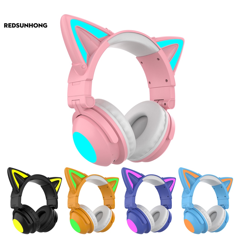 Tai nghe kết nối bluetooth hình tai mèo phát sáng độc đáo