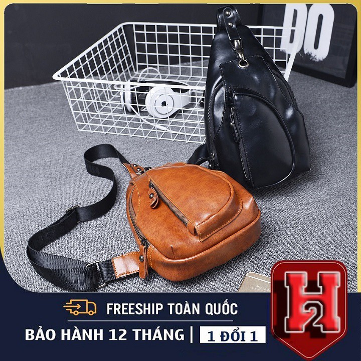 {Rẻ Nhất Shopee}💖 Túi Đeo Chéo, Đeo Ngực Nam Nữ Nhiều Ngăn💖Chất Liệu Da PU Cao Cấp_CROSS BAG