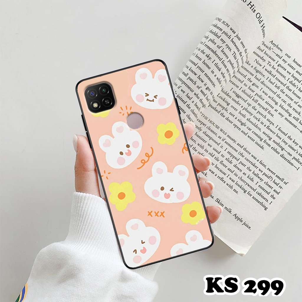 Ốp lưng Xiaomi Redmi 9 - Redmi 9A - Redmi 9C - Redmi 9T - Ốp in hình gấu &amp; thỏ đang yêu - lưng nhám viền TPU cao cấp