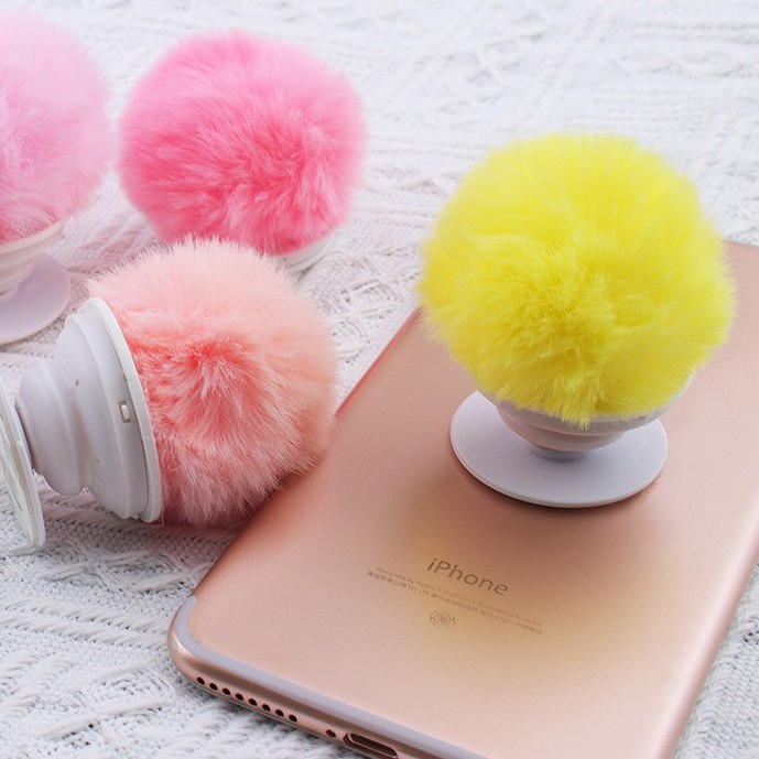Giá đỡ điện thoại popsocket cục bông 3D nhiều màu