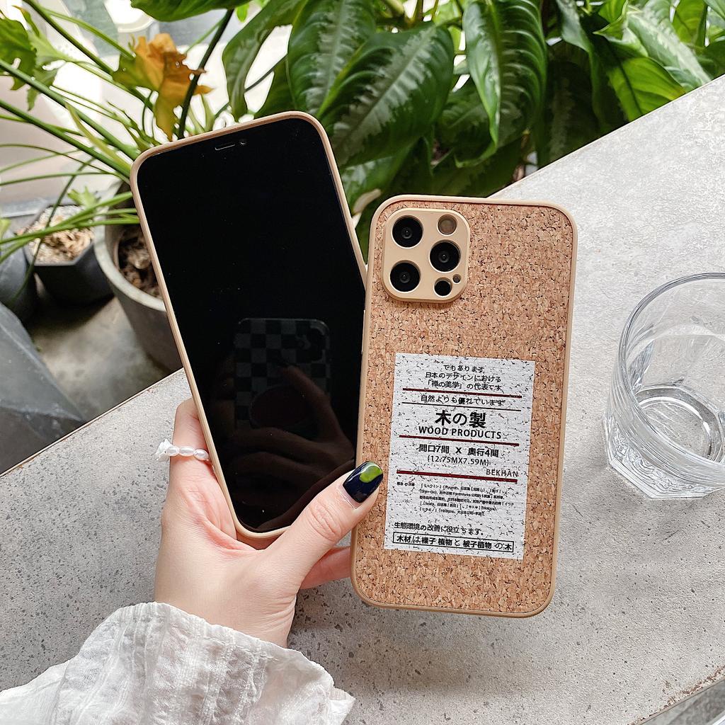 Ốp điện thoại gỗ in chữ tiếng Anh kiểu Retro cho iPhone 13 12 11 Pro Max 7Plus 8Plus X XR XSMax 8 7