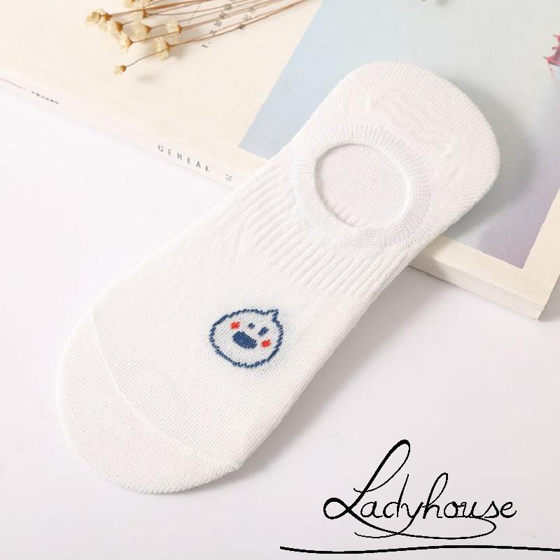 Vớ Ngắn Tới Mắt Cá Chống Trượt In Họa Tiết Động Vật Hoạt Hình Dễ Thương Cho Nữ