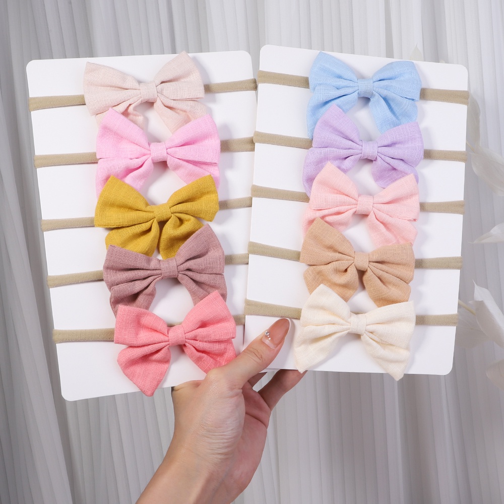 KIDSBOWS Set 5 Băng Đô Nơ Nhiều Màu Sắc Cho Bé Gái Sơ Sinh