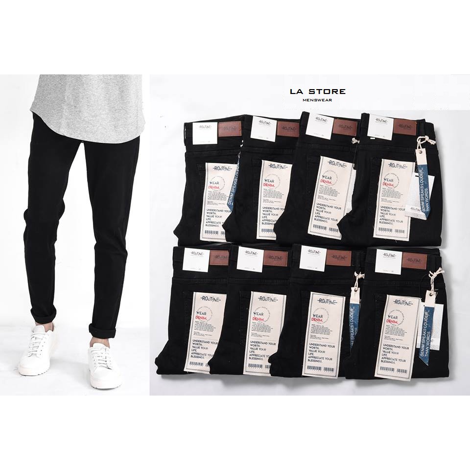 [ROUTINE] Quần jean nam - Quần Jean nam màu đen form skinny và slimfit có độ co giãn | BigBuy360 - bigbuy360.vn