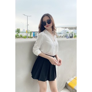 Áo sơ mi dài tay vải lụa cao cấp basic - 92Wear