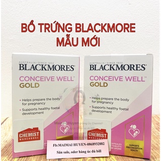 (Đủ Bill+Tem Chemist) Viên uống Tăng khả năng thụ Thai-Bổ Trứng Blackmore Úc