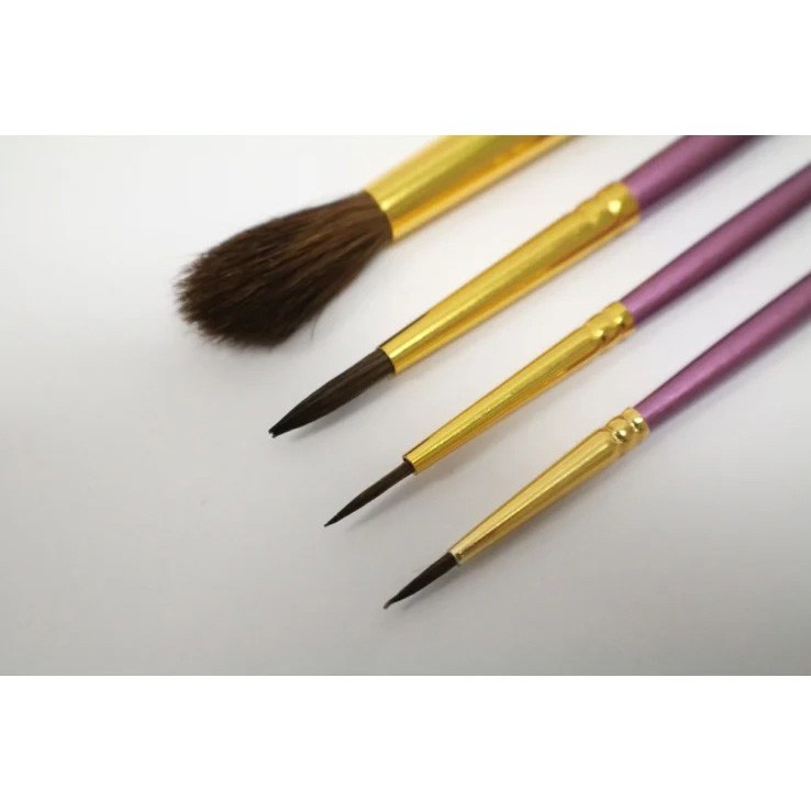 Bộ 4 Cọ Vẽ Màu Nước Mont Marte - Gallery Series Brush Set Watercolour 4pce - BMHS0029