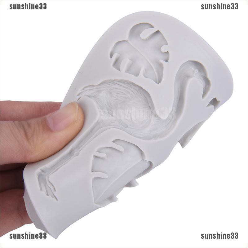 Khuôn Silicone Tạo Hình Làm Bánh Kẹo Hình Rùa / Chim Hồng Hạc