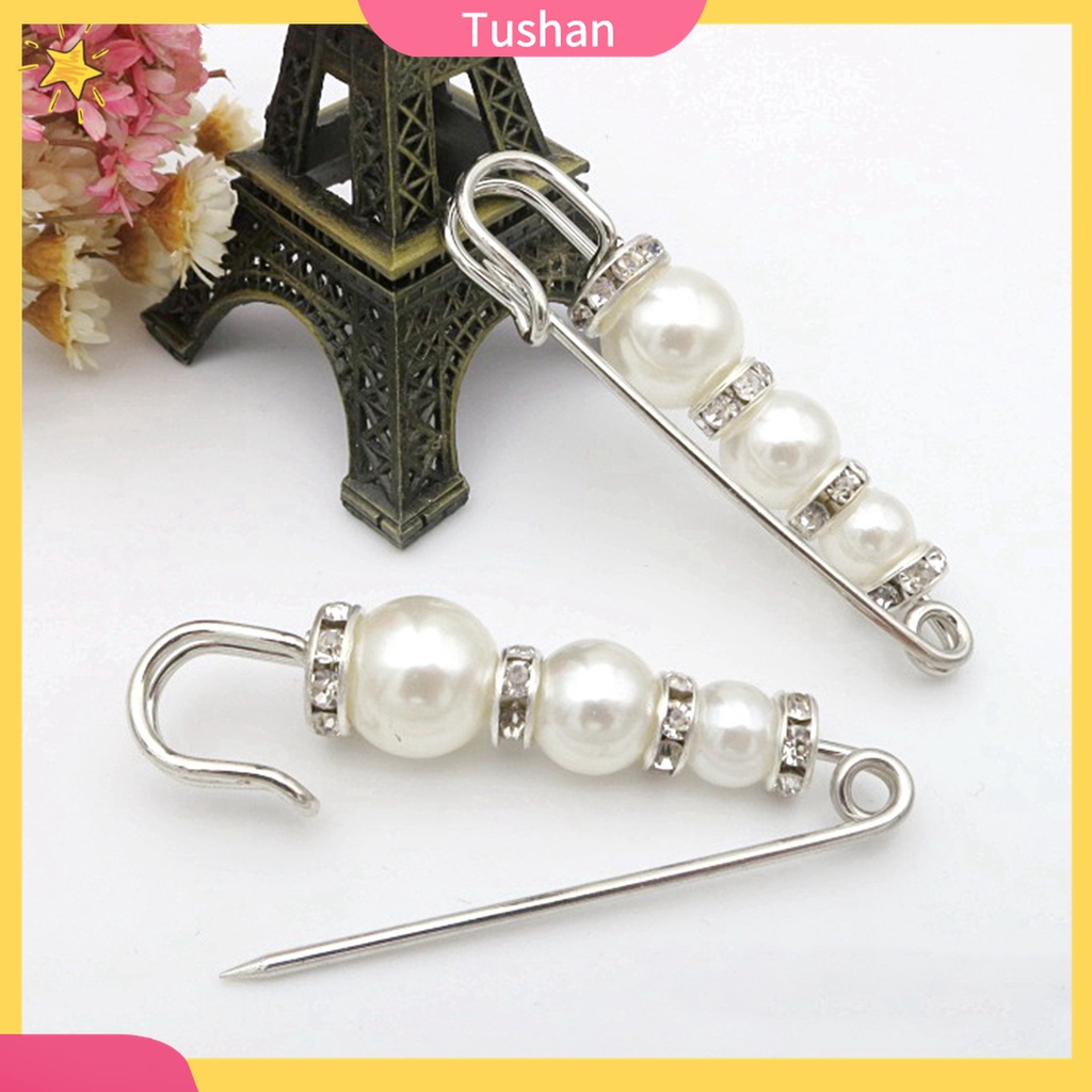 Ghim Cài Áo Hình Bông Hoa Đính Đá Và Ngọc Trai Nhân Tạo Thời Trang
