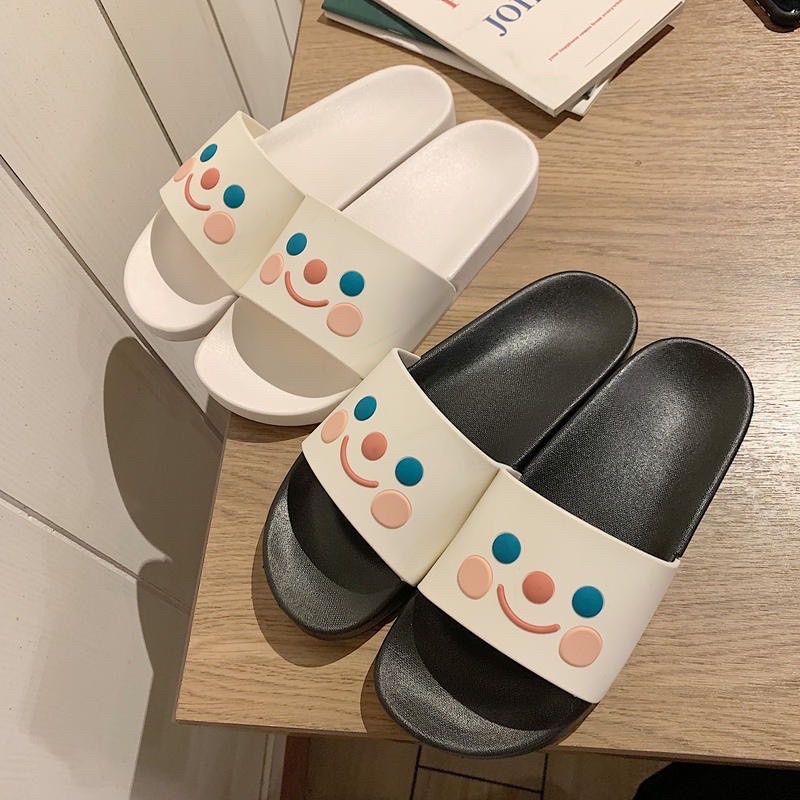 DEP003 - Dép quai ngang mặt cười đen