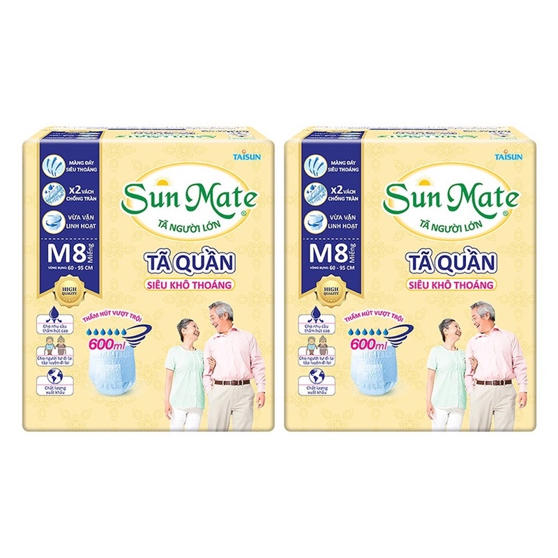 Tã quần sunmate M8/ L7 Bỉm quần chính hãng của công ty Taisun Việt Nam