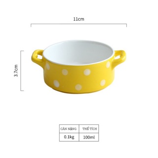 Chén bát sứ cho bé ăn dặm set vàng