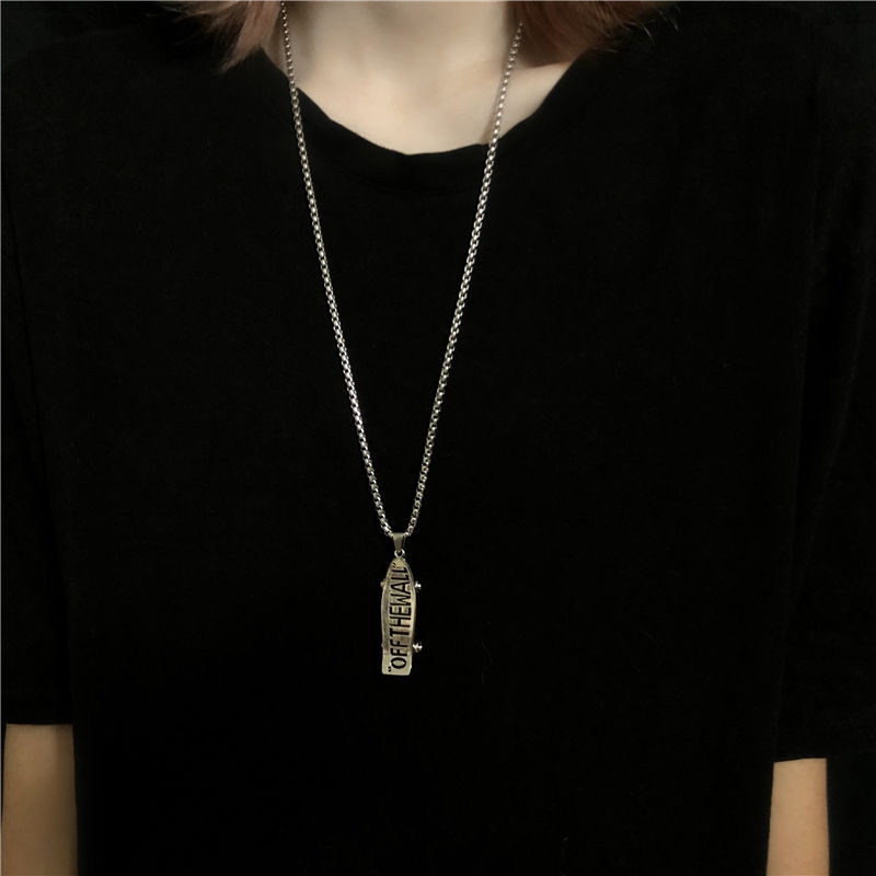 Dây Chuyền Mặt Ván Trượt Phong Cách Hip Hop Cá Tính