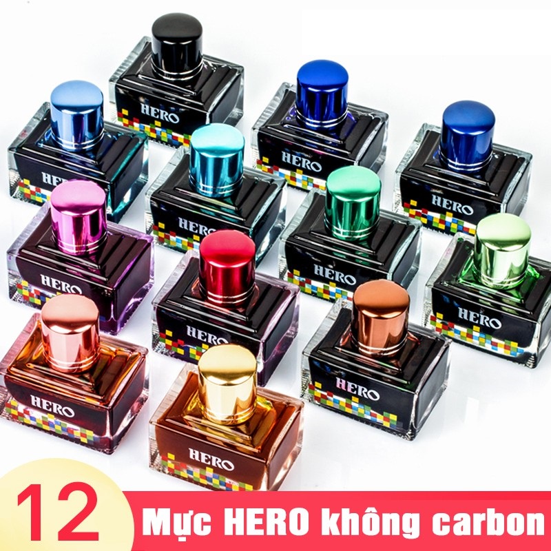 Mực Hero cao cấp - Mực bút máy nhanh khô lọ 40ml