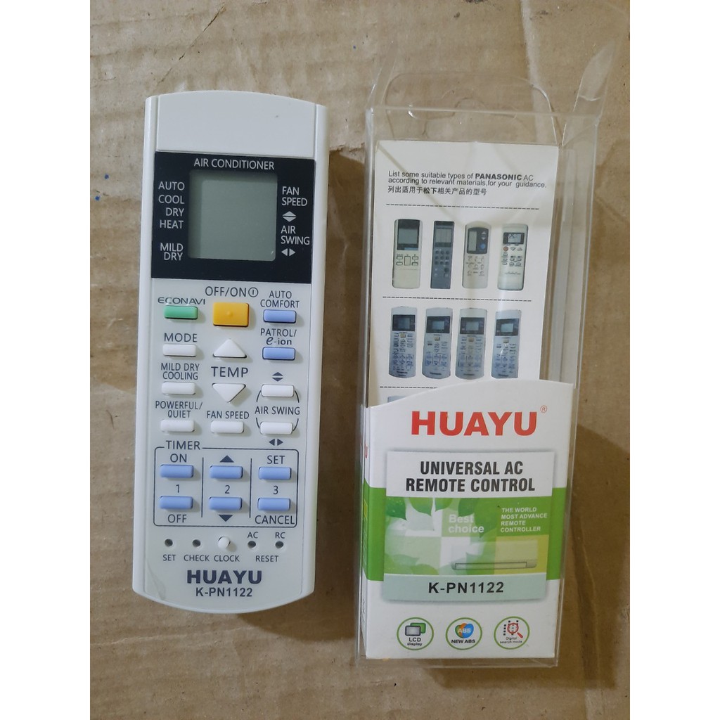 Remote Điều khiển điều hòa đa năng Huayu cho Panasonic tất cả các dòng 1&amp;2 chiều Inverter - Hàng mới 100% Tặng kèm Pin