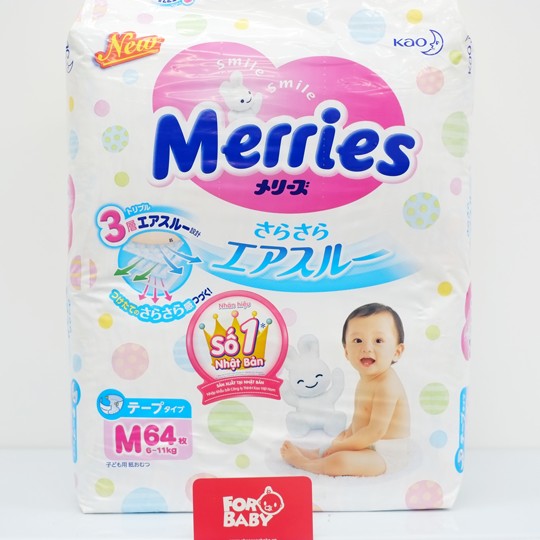 TÃ DÁN MERRIES M64 (CHO BÉ 6 - 11KG)