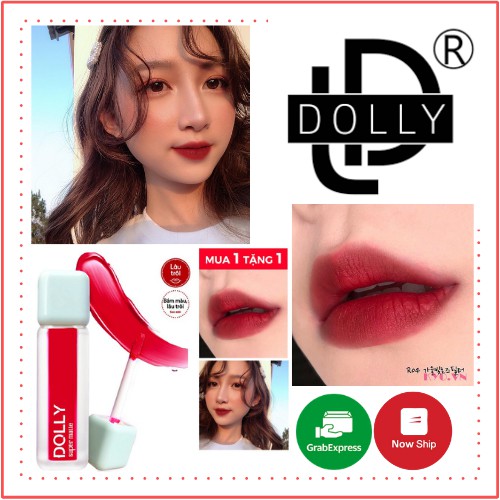 Son kem lì không chì Màu "ĐỎ BURGUNDY" DOLLY SUPER MATTE chính hãng Hot Trend 2021 cho chị em