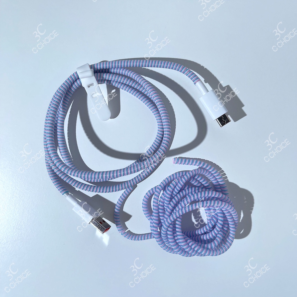 Dây quấn bảo vệ dây cáp sạc USB 140cm tiện dụng