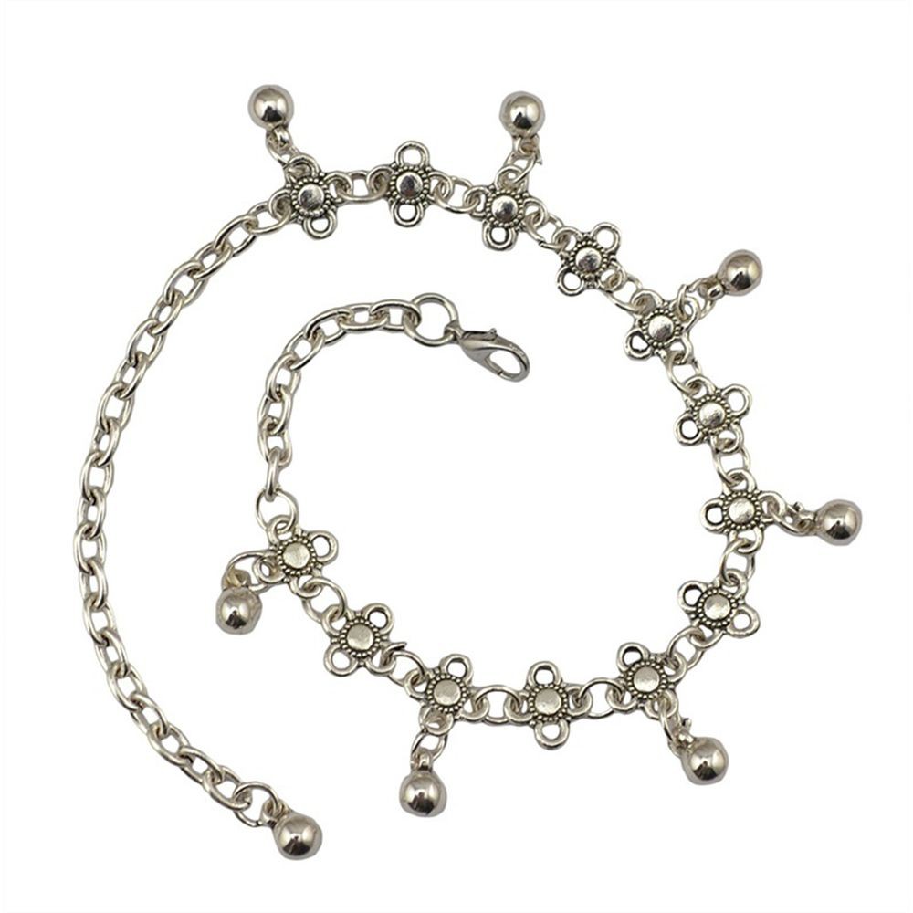 Vòng chân kim loại đính đá hình giọt nước | BigBuy360 - bigbuy360.vn