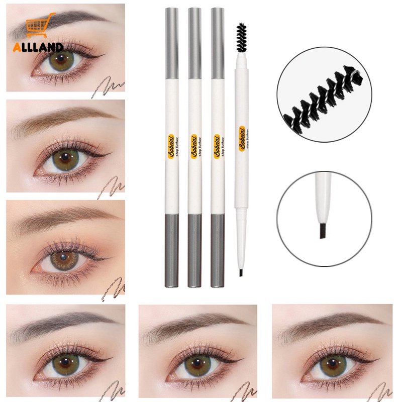 Bút Kẻ Lông Mày Hai Đầu Xoay 6 Màu Tùy Chọn Ngòi 1.5mm Siêu Mảnh Chống Thấm Nước