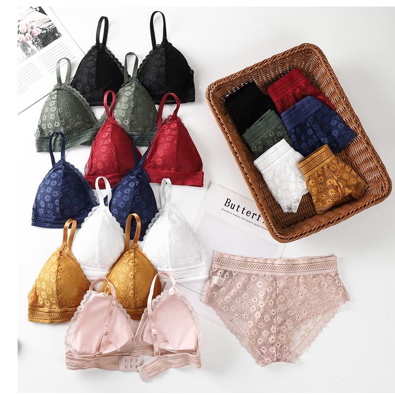 Đèn Led 38 / 85AB 38 / 85AB Chất Lượng Cao----Bộ Đồ Lót Hai Mảnh Phối Ren Không Gọng Hở Lưng Gợi Cảm 32 / 70AB