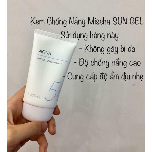 Kem Chống Nắng Missha Aqua Sun Gel SPF50+++ All Around Safe Block 50ml