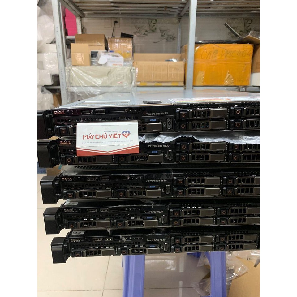 Máy chủ Dell R620 8x2.5" (Card raid H710, 2 Heatsink, 8 tray 2.5", 2 Nguồn 750W)