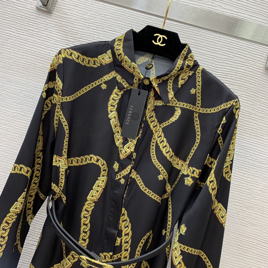 Váy sơ mi nữ thời trang cao cấp Versace phong cách thời thượng, thanh lịch...