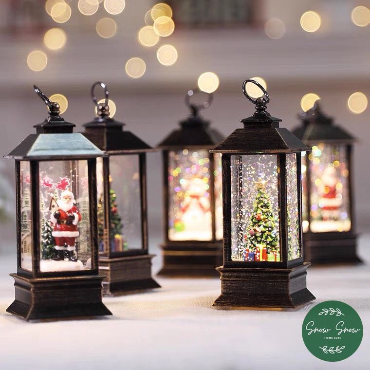 Đèn Led để bàn - Đèn trang trí Giáng sinh/Noel siêu xinh hàng cao cấp có hình dày dặn bên trong tặng kèm pin tiện lợi
