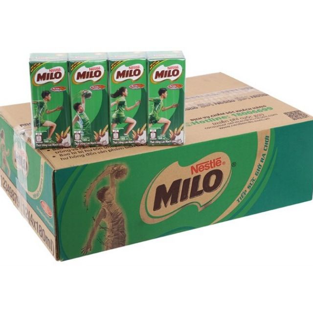 [SenXanh Emart] Thùng 48 Hộp Sữa Lúa Mạch Milo 180ml - Active Go