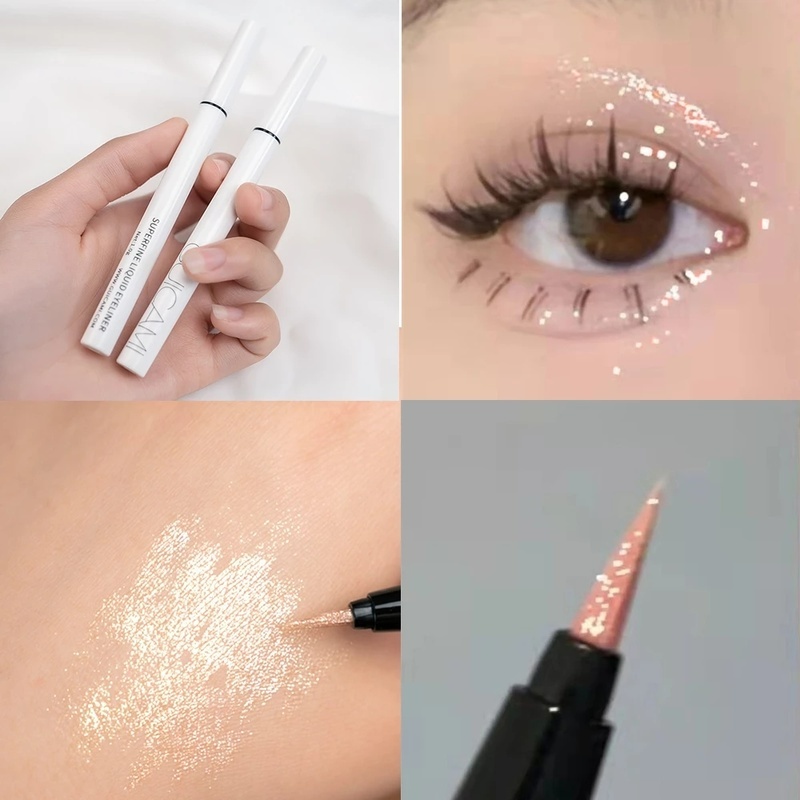 Bút Kẻ Mắt GUICAMI 4 Màu Ánh Ngọc Trai Lấp Lánh Chống Thấm Nước Trang Điểm Cho Nữ