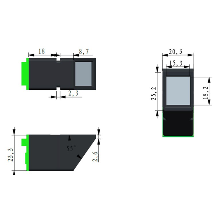 Module Cảm Biến Vân Tay Quang Học AS608 JM-101B